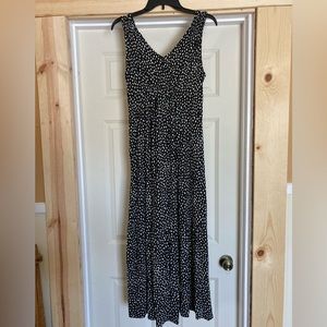 Isabel Maternity Black and White Dotted Sleeveless Dress Women’s Medium